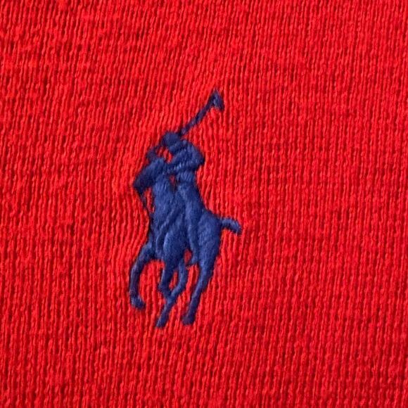 Ralph Lauren Men's V-Neck Sweater in Bold Red Size Large - Picture 3 of 4